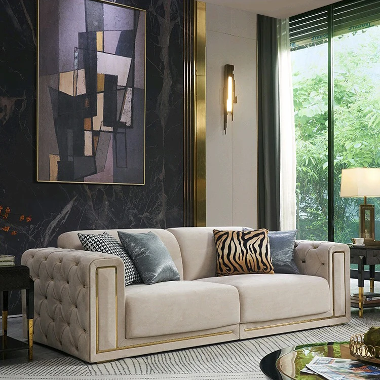 High end contemporary furniture living room sofas design couches modern luxury chesterfield sofa set