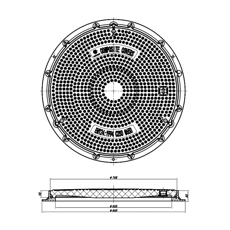 Basement Chambers And Polymer Gully Grating Composite Rectangle Manhole Cover