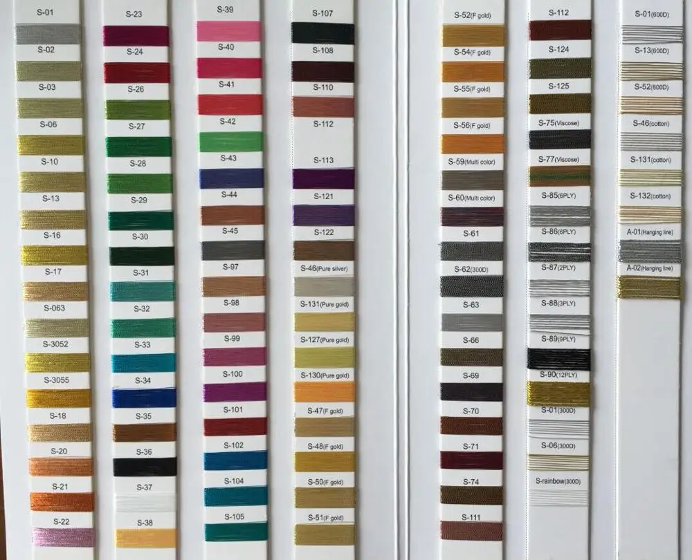 
Thread Supplier Pure Gold And Pure Silver Reflective Embroidery Yarn Metallic Thread 