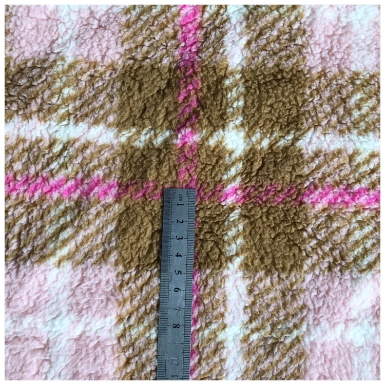 
100% polyester faux fur low pile plush fabric shu velveteen printed custom sherpa fabric 
