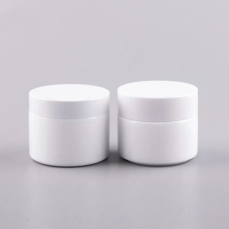Ceramic material white 30g 50g glass cream containers cosmetic jar