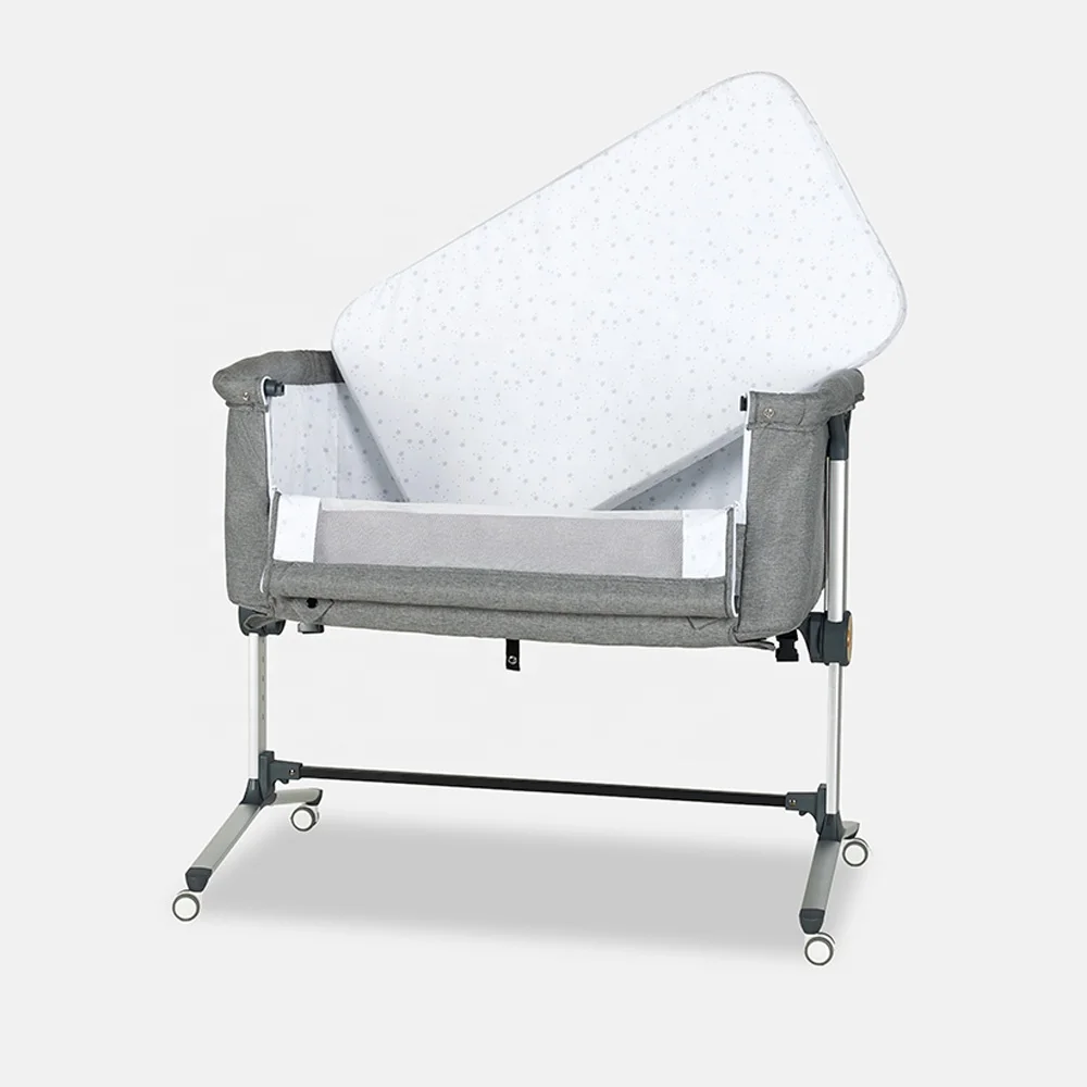 Purorigin High Quality Lead The Industry Small Folding Cot King Size Baby Beside Sleeper Portable Cribs For Babies