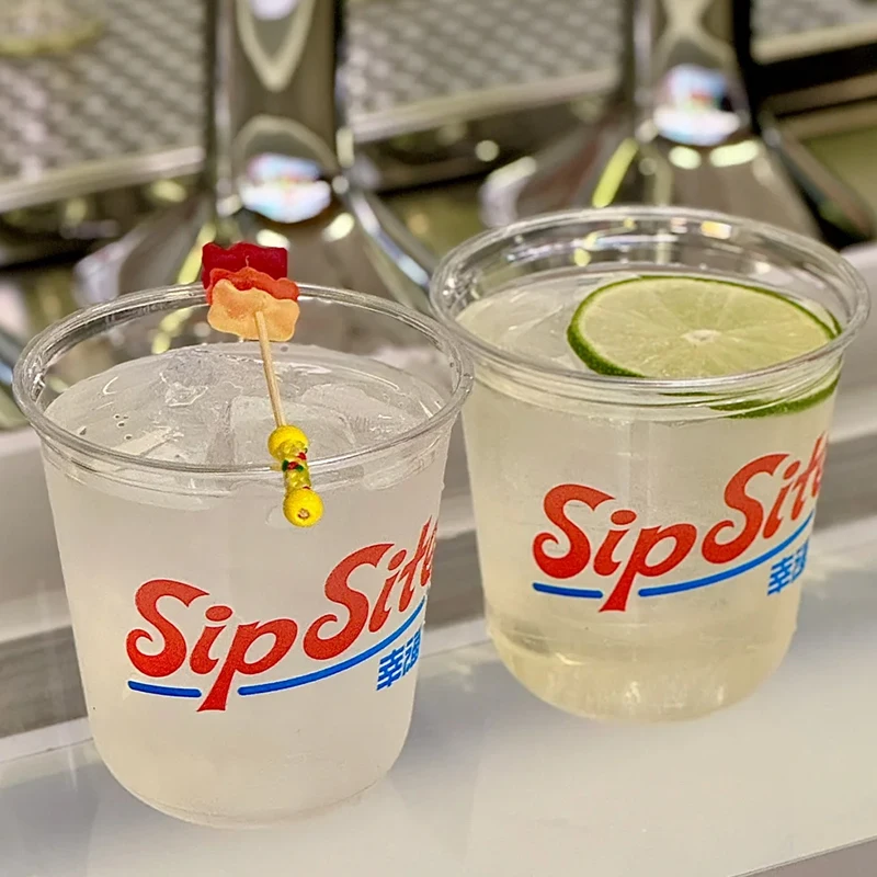 drinking color disposable transparent frosted pet custom boba tea 16oz u shape wholesale juice lid sealing film for plastic cup