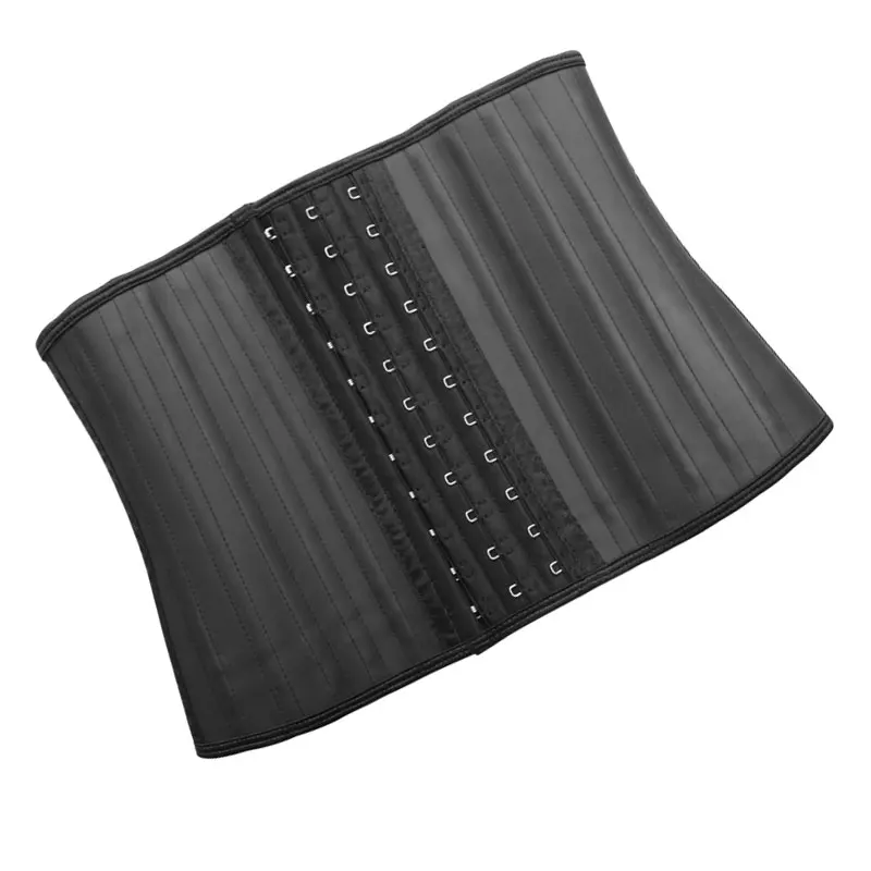 Блестящий латексный корсет для талии 25 стальных костей Женский утягивающий пояс моделирования похудения