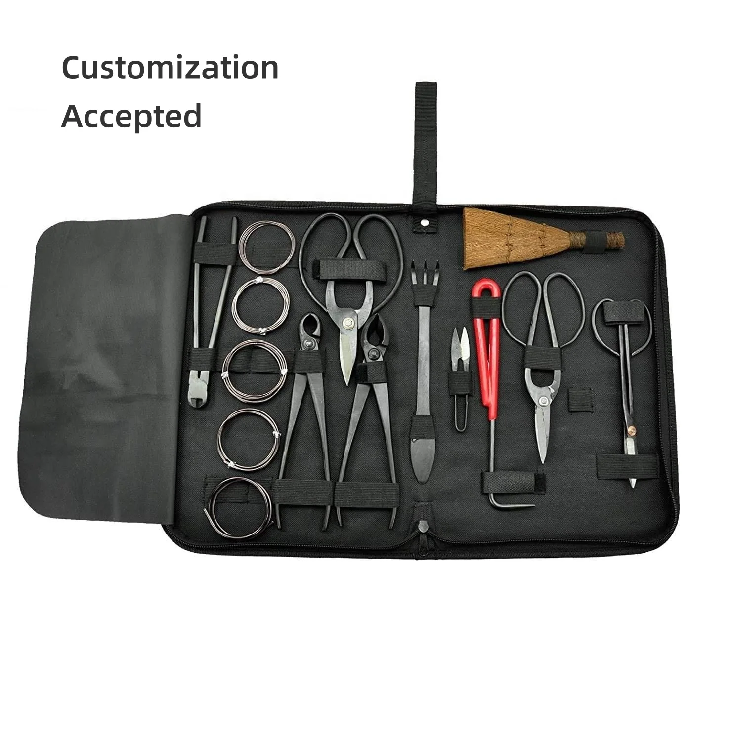 Hot Sell Nylon Zipper Case Carbon Steel Gardening Bonsai Tool Kits Heavy Duty Plant Trimming Scissor Cutter Shear Set