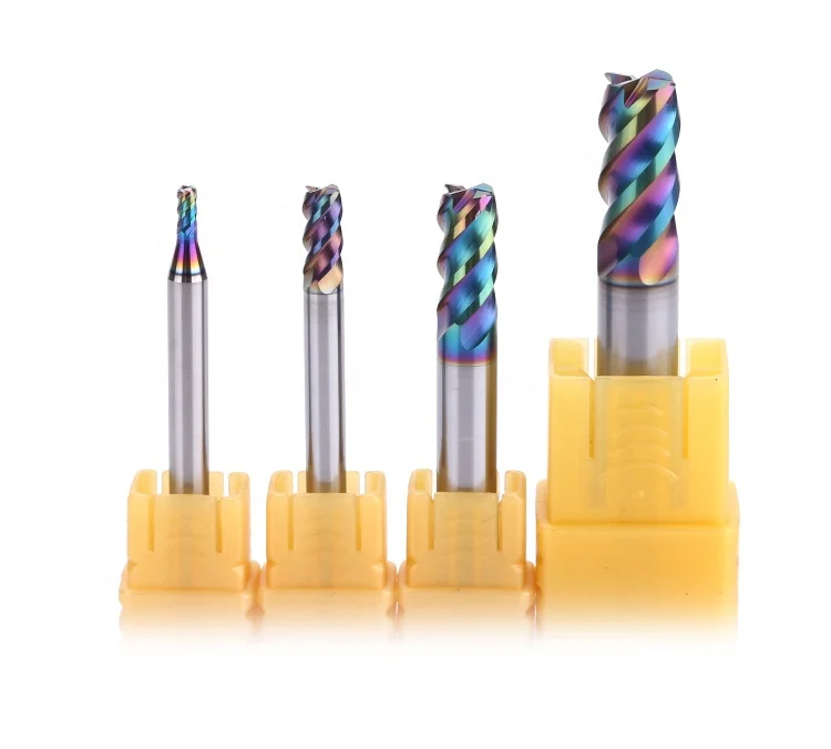 BKEA Carbide DLC Coating End Mill 3 Flute U-type aluminum Router Bit Cnc Milling Cutter Engraving Tools HRC55 3mm End Mill