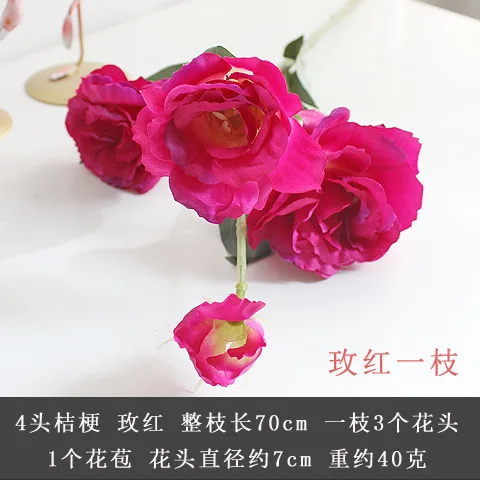 4 Heads Artificial Eustoma Flowers High Quality Silk Flowers Home Decoration Wedding Bouquet Dried Flowers