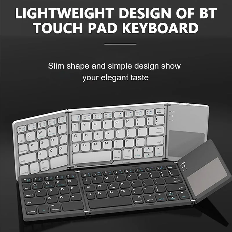 Горячая продажа Складная беспроводная клавиатура Портативная BT mous и с