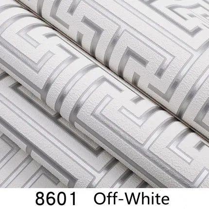 Modern Chinese Deerskin Velvet Wallpaper For Living Room 3D Back Character Gridn On-woven Thickening Wallpaper