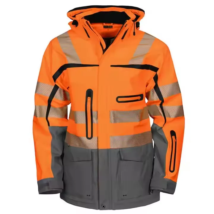 HBC Wholesale Low Price High Visibility Workwear Jacket Industrial Work Jacket Reflective High Visibility Workwear Jacket