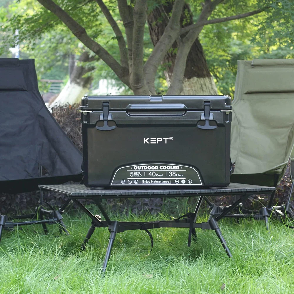 Wholesale 40QT Insulated Rotomolded Hand Carry Plastic Ice Cooler Box for Fishing Rotomolded Cooler