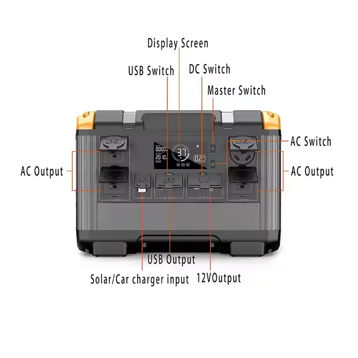 2400W High Power, 2016WH Large Capacity Lithium Iron Phosphate Mobile Power Supply Outdoor Emergency Intelligent Power Supply