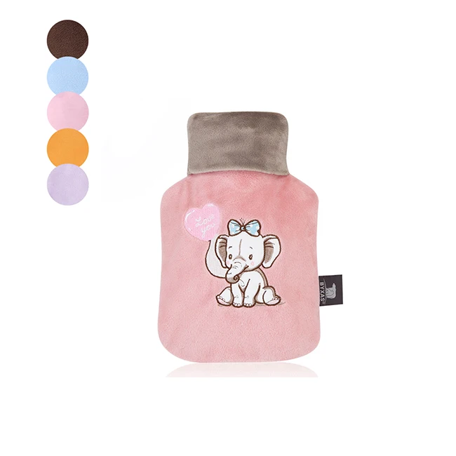 
Explosion proof Cute Cartoon Transparent Hot Water Bottle PVC Hand Warmer for Winter Heat Therapy Bottle Hot Water Bag 