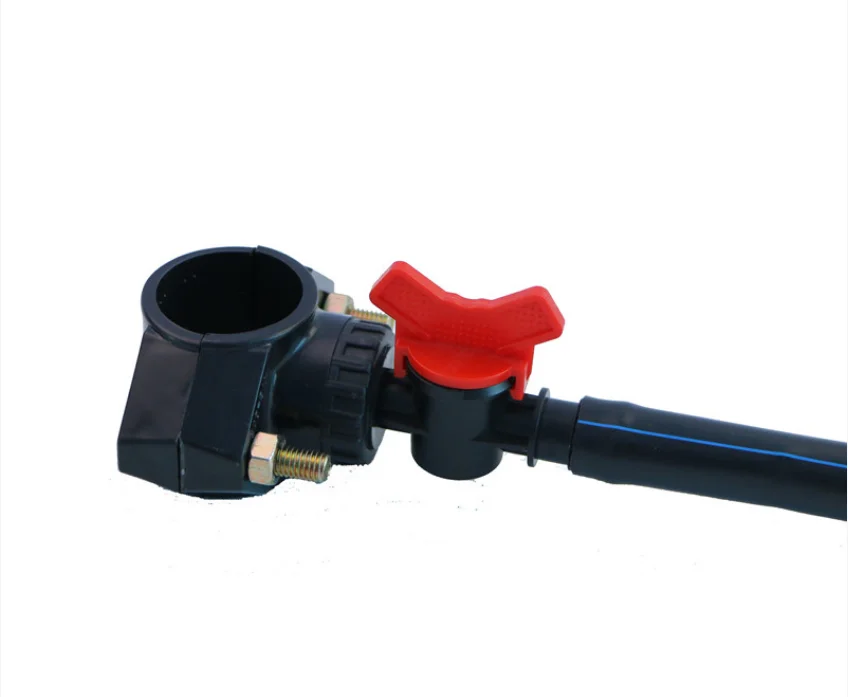 Irrigation pipe compressation saddle  New Material PP/Plastic Pipe Fitting Thread Clamp Pipe Clamp Saddle