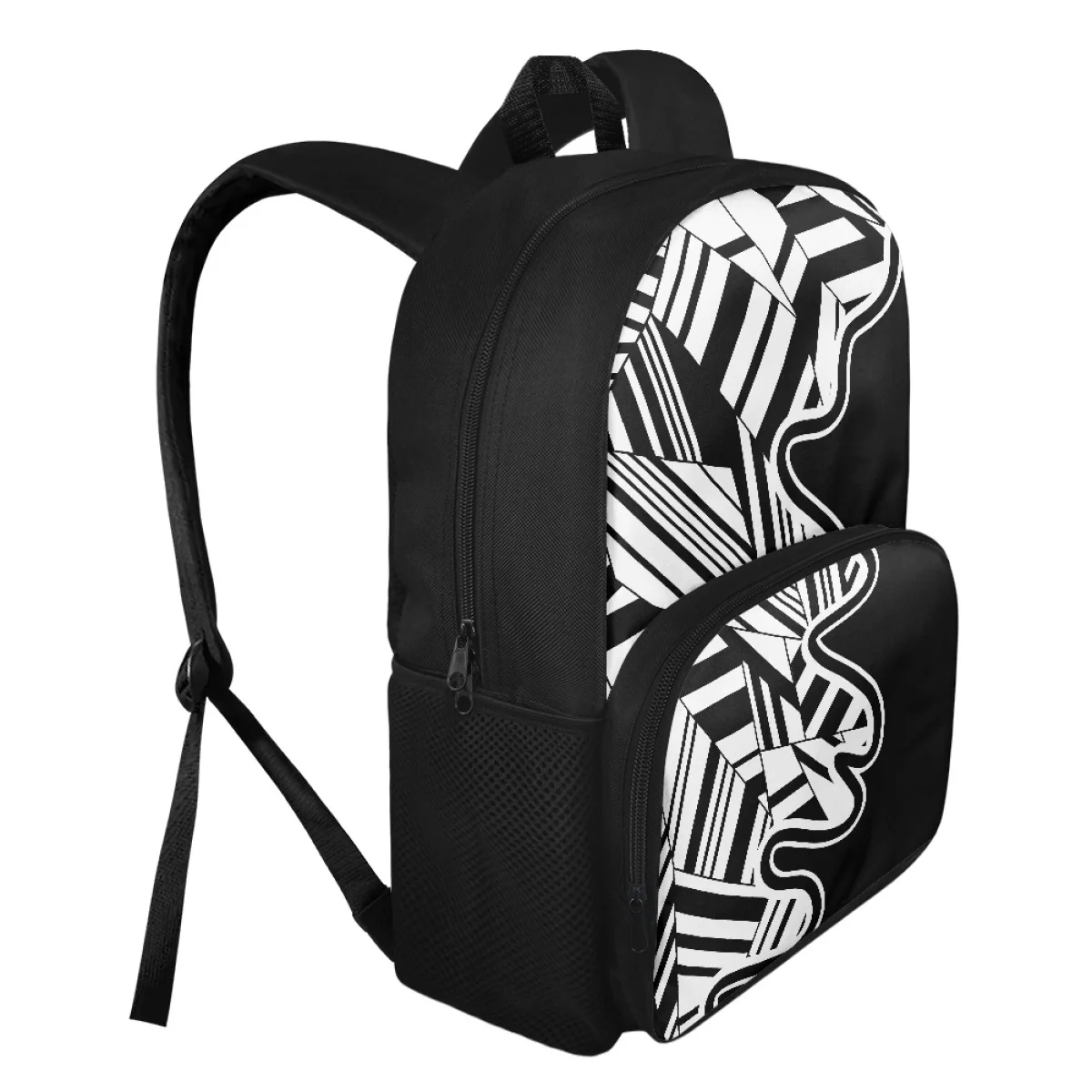 Custom Color Graffiti ink painting pattern Be well liked by students Large Storage Space Polyester School Computer Backpack