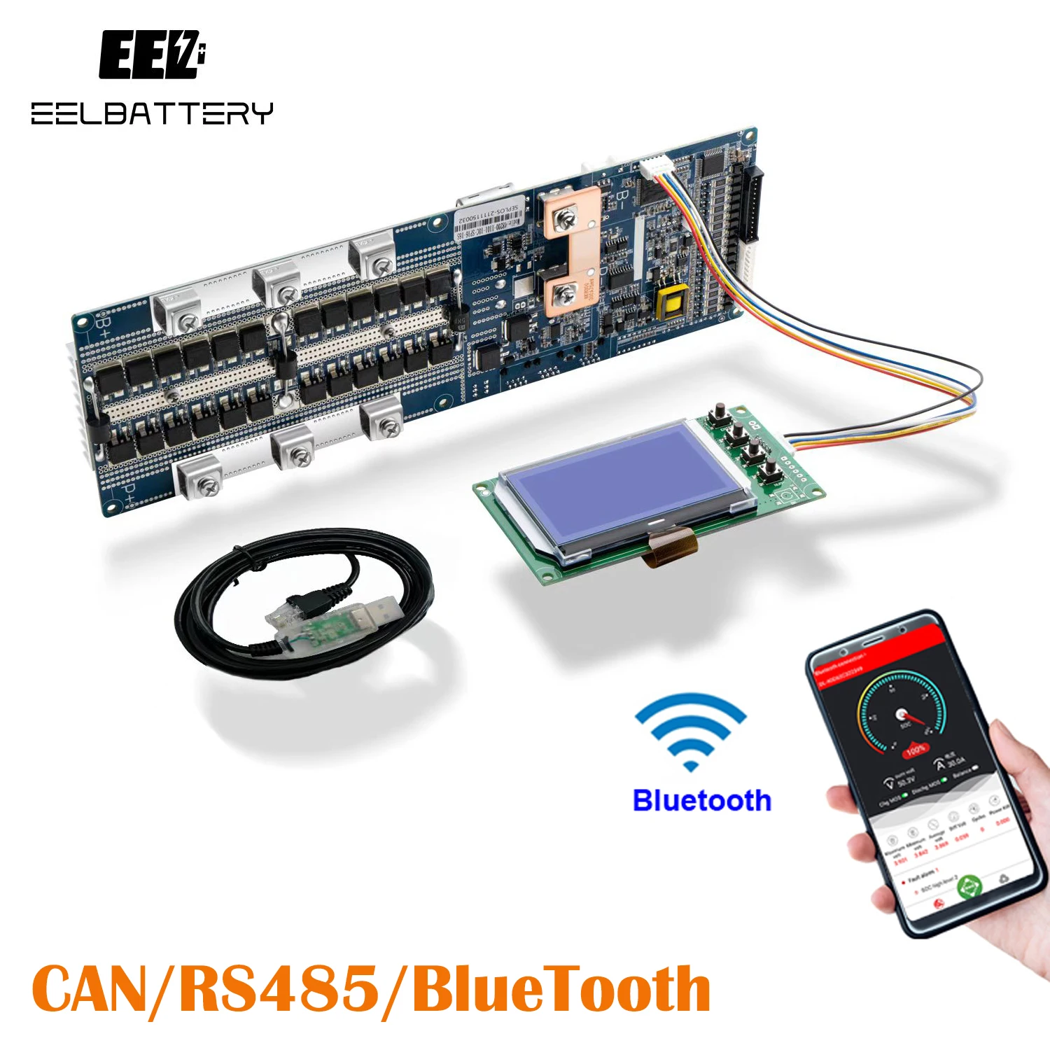 JK Daly JBD Smart BMS 8S 16S 20S 24S 100A 150A 200A bms с банкой RS485