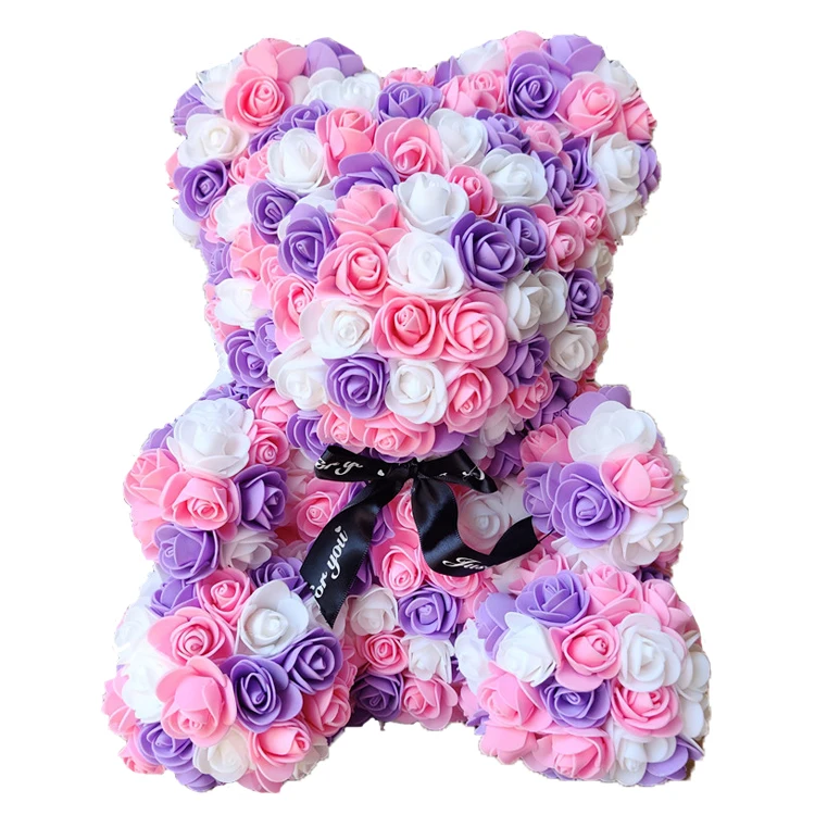 40cm Rose Bear Valentines Day Gifts Hot Sell Foam/pe Valentine Gifts PE Foam Decorative Flowers & Wreaths 3 Pcs 2-7 Days Gift02