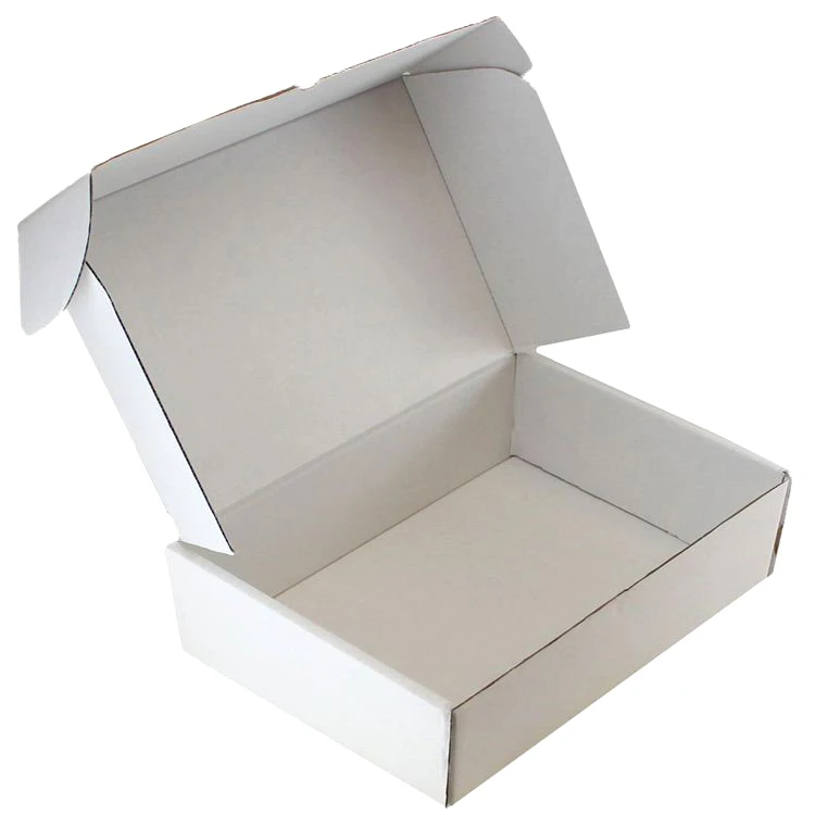 Custom Corrugated Box White Shipping Boxes Clothes Mailer Gift Packaging Paper Box Wholesale