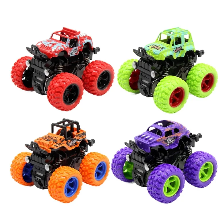 Hot Selling Manufacturer Anti Shock 360 Flipping Inertia Car Toys Stunt Friction Powered Monster Trucks