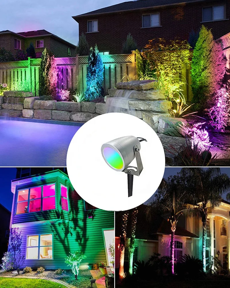 RGBW 2700K warm white benory 12w 24v landscape lighting Loxone CCT KNX DMX Dali Casambi PWM Dimmable LED flood light