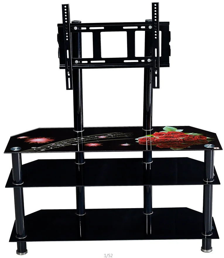 High quality home furniture living room tempered glass TV stand living room furniture tv stand for sale