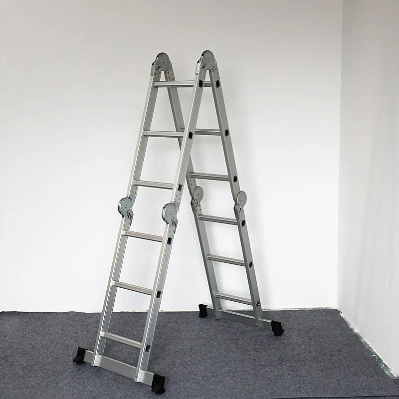 Multipurpose easy plegables escaleras de aluminio, high quality manual folding step ladder