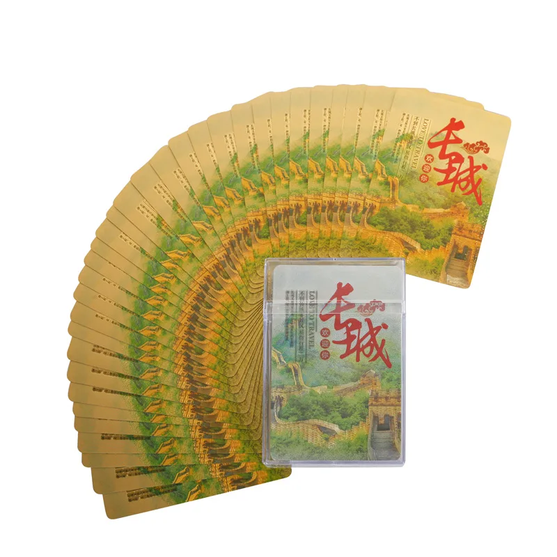 scenery playing cards Gold foil poker best can customized yugioh gold cards