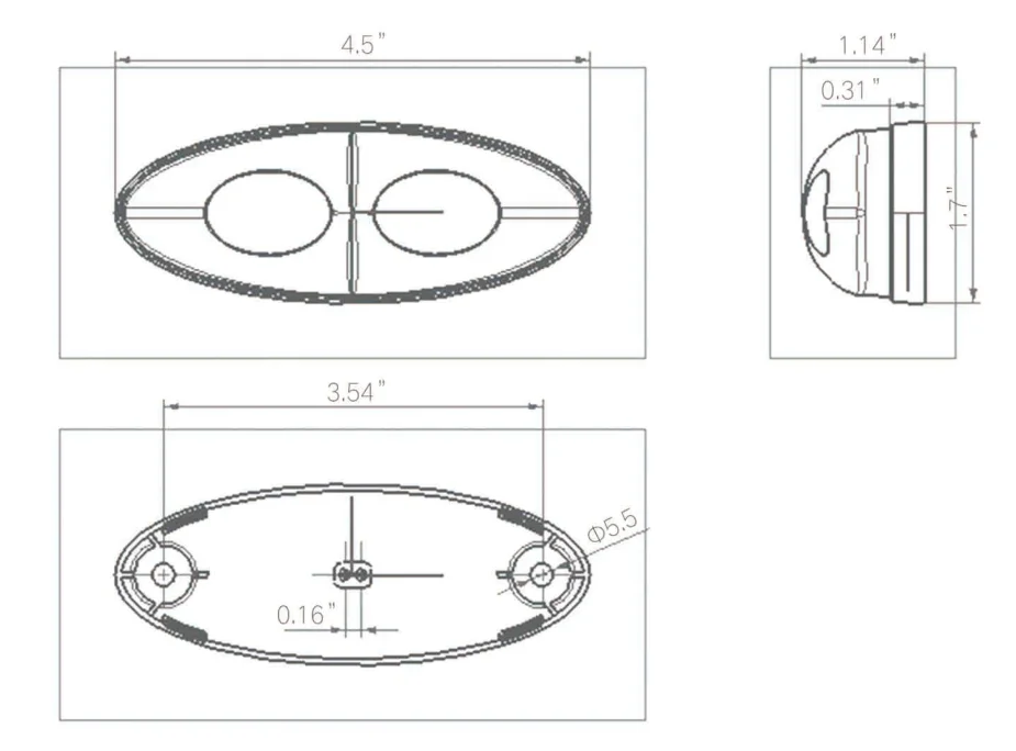 12V China Great Truck Led Light Lamp Side Marker and Clearance Light/Lamp for Truck/Trailer/Bus/RV