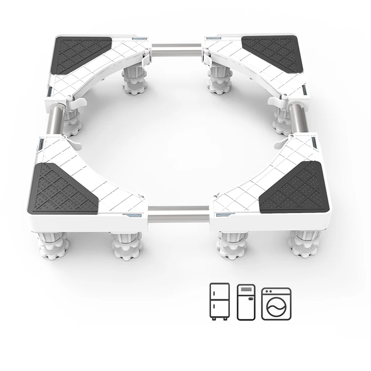 
Movable adjustable washing machine trolley stand 
