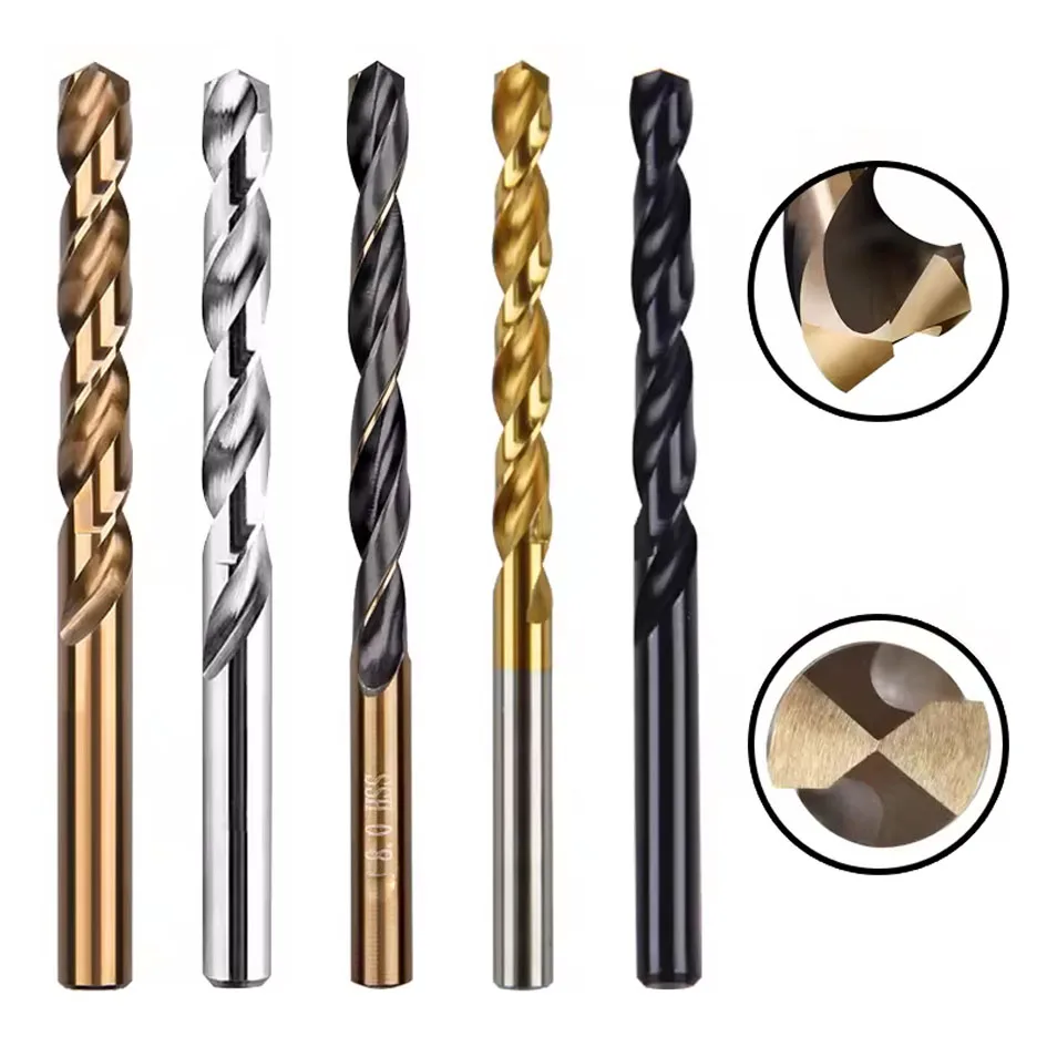 Din 338 German HSS M35 Cobalt 5% Twist Drill Bit M35 Cobalt Steel Drill Dit High-Strength Eccentric Twist Drill Bit