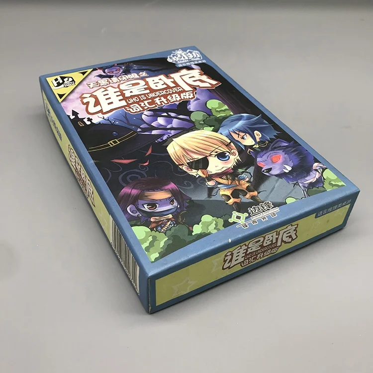 custom printing Undercover Cards Game for young people board paper cards games desgin risk board game with good quality box