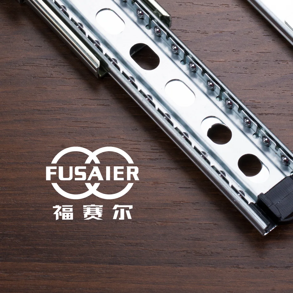 Furniture Cabinet Hardware Full Extension Telescopic Wardrobe Rails 100LB Ball Bearing Drawer Sliders Rails With  L Board
