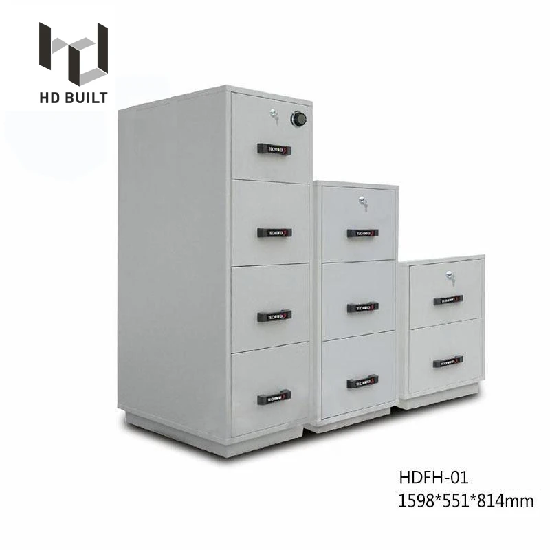 High-end 2 tier Fireproof Safe Two Drawers Resistant Fire Filing Cabinets