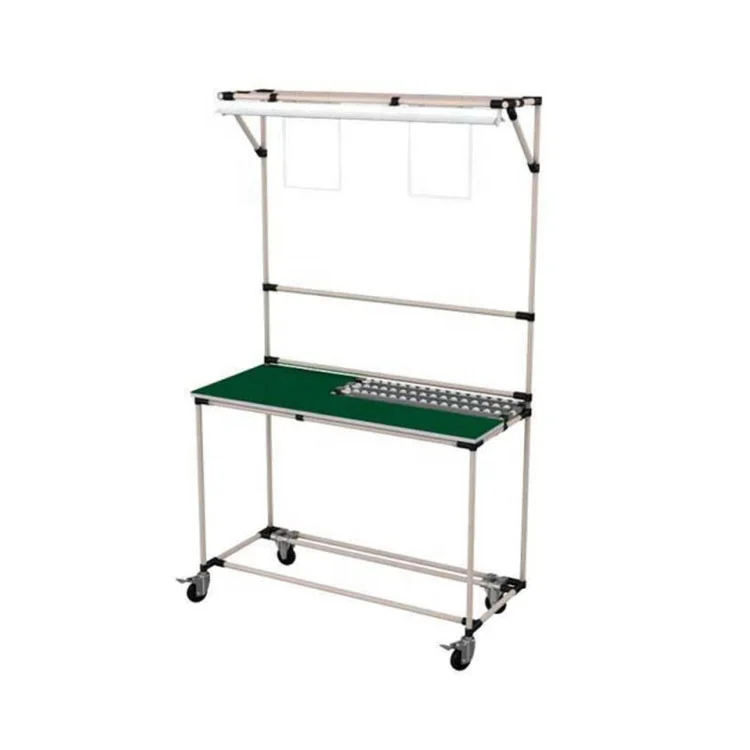 Lean production line mechanical workshop fixed table with light