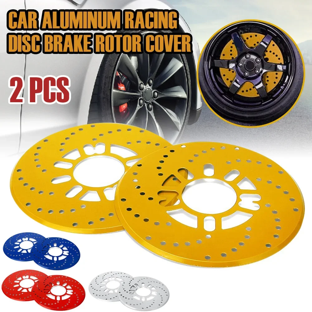 2Pcs Disc Brake Rotor Cover for 14 Drum Brake Decorative Aluminum Brake Cover Dustproof for Auto Rear Wheel Tools Dropshipping