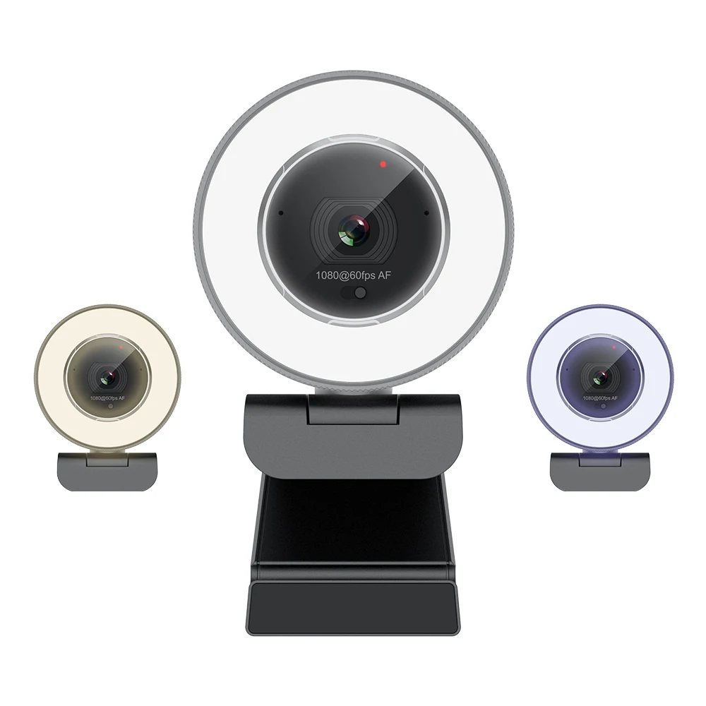 High Definition 2K 1080p Multi Angle Adjustable Base Webcam With Ring Light And Remote Control Webcam Buy Online