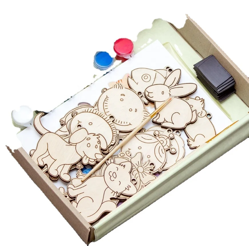 Unfinished Wooden Dinosaur Animal Cutouts laser cut wooden shapes crafts for Home Decor DIY Painting