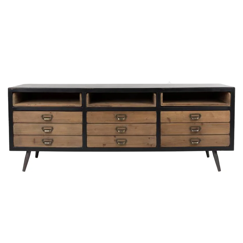 Modern Kitchen Cabinet Wooden Buffet Table 7 Drawer Cabinet Sideboard