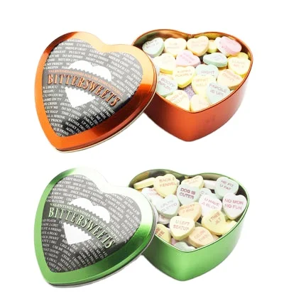 Manufacture Hot Sale Custom Food Grade Empty Small Heart Shape Mint Tin Box