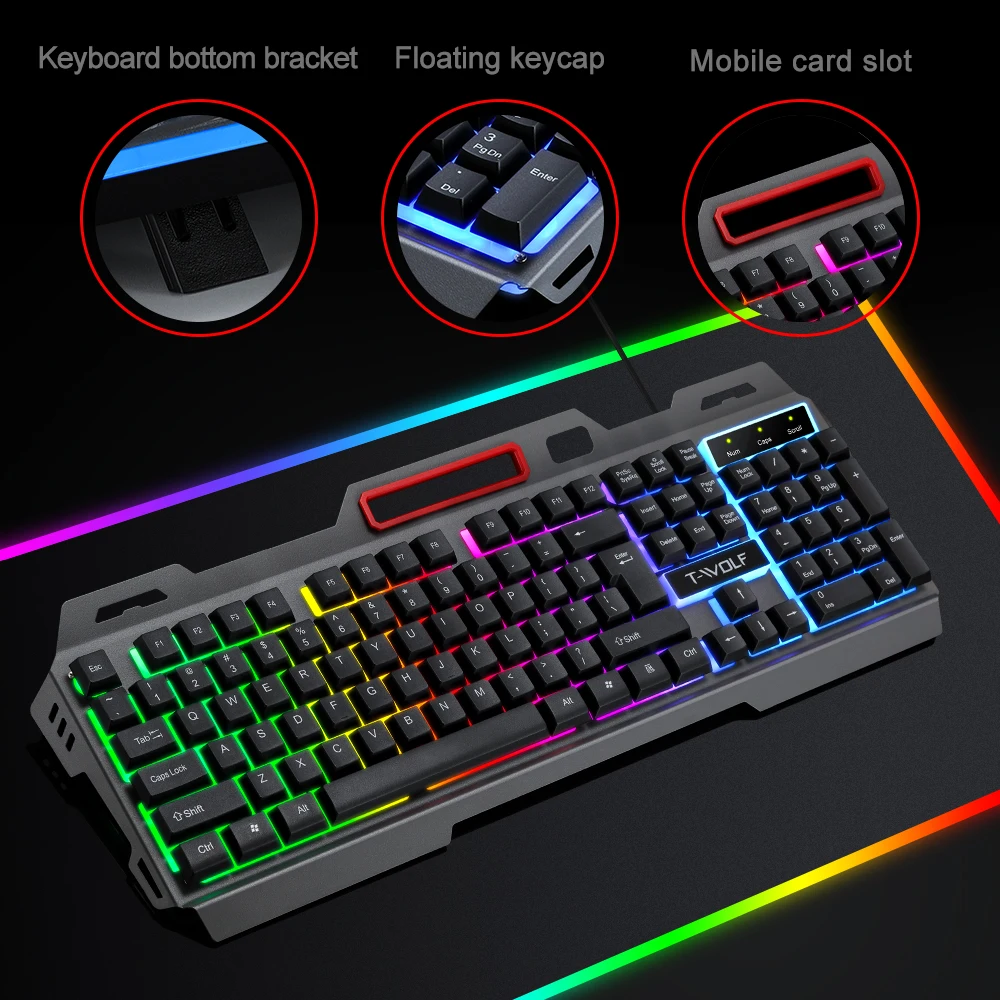 Клавиатура игровая Механическая с подсветкой usb 104
