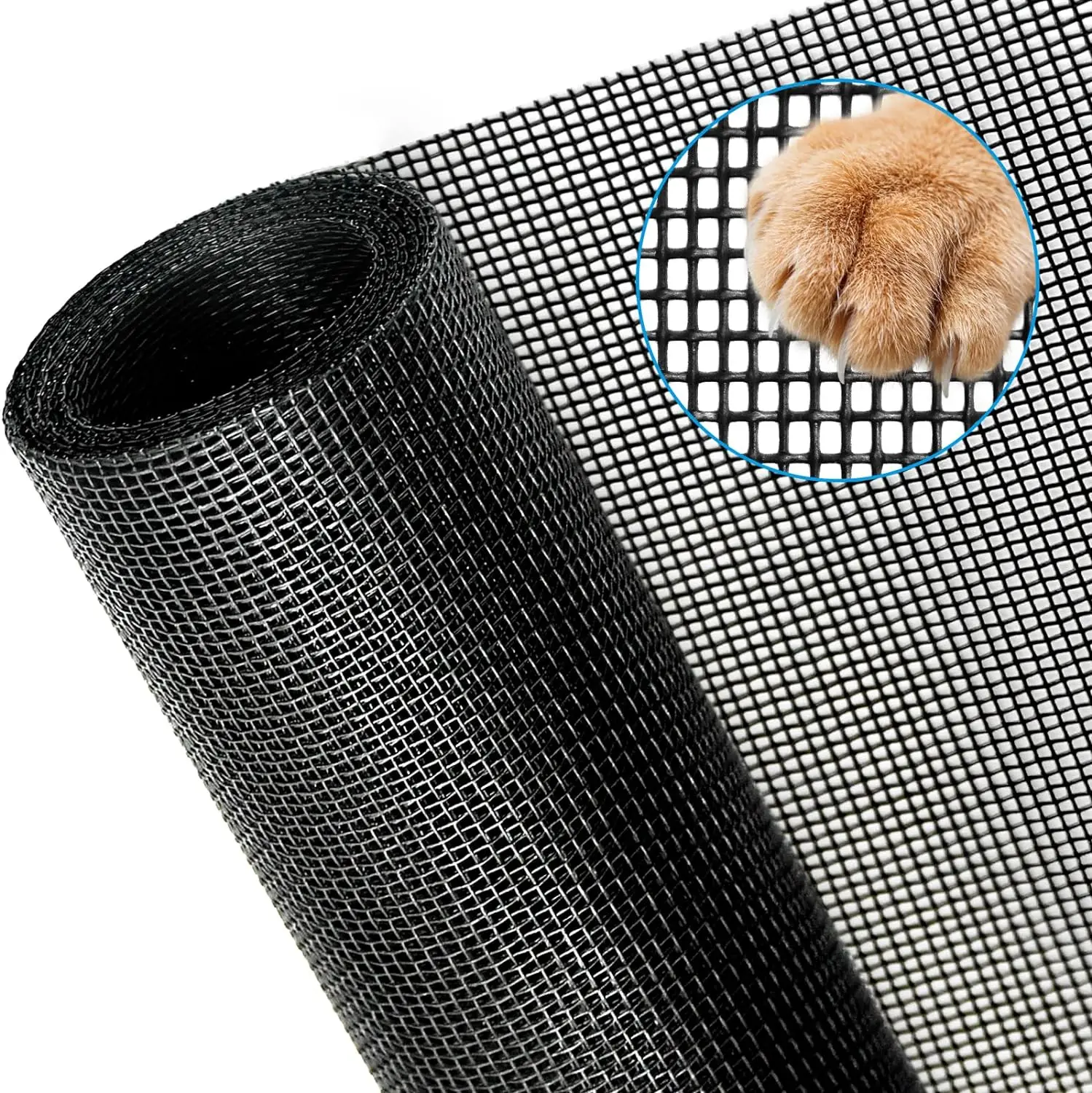 Wholesale 17*10 Pet Window Proof Door Vinyl-coated polyester Screen Mesh Colors Pet Mesh Fly Screen Window