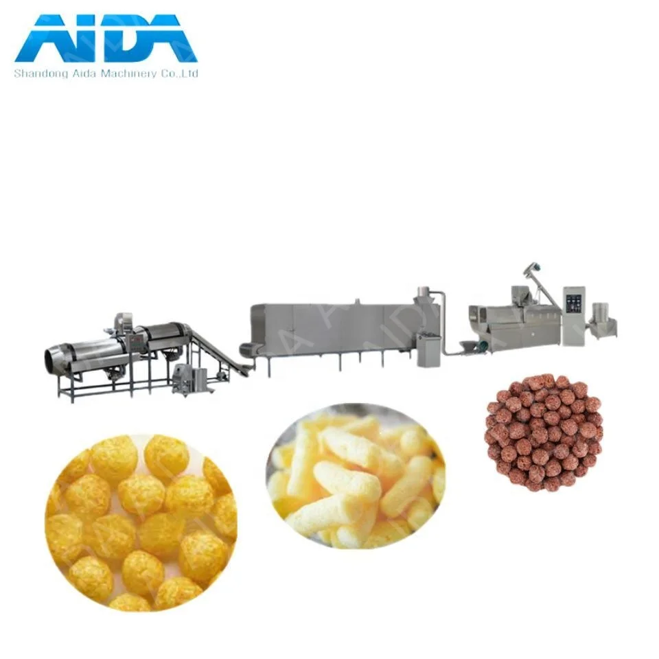 Industrial Crispy Sweet Kelloggs Chocolate Balls Fruit Loops Puff Snacks Chips Manufacturing Equipment