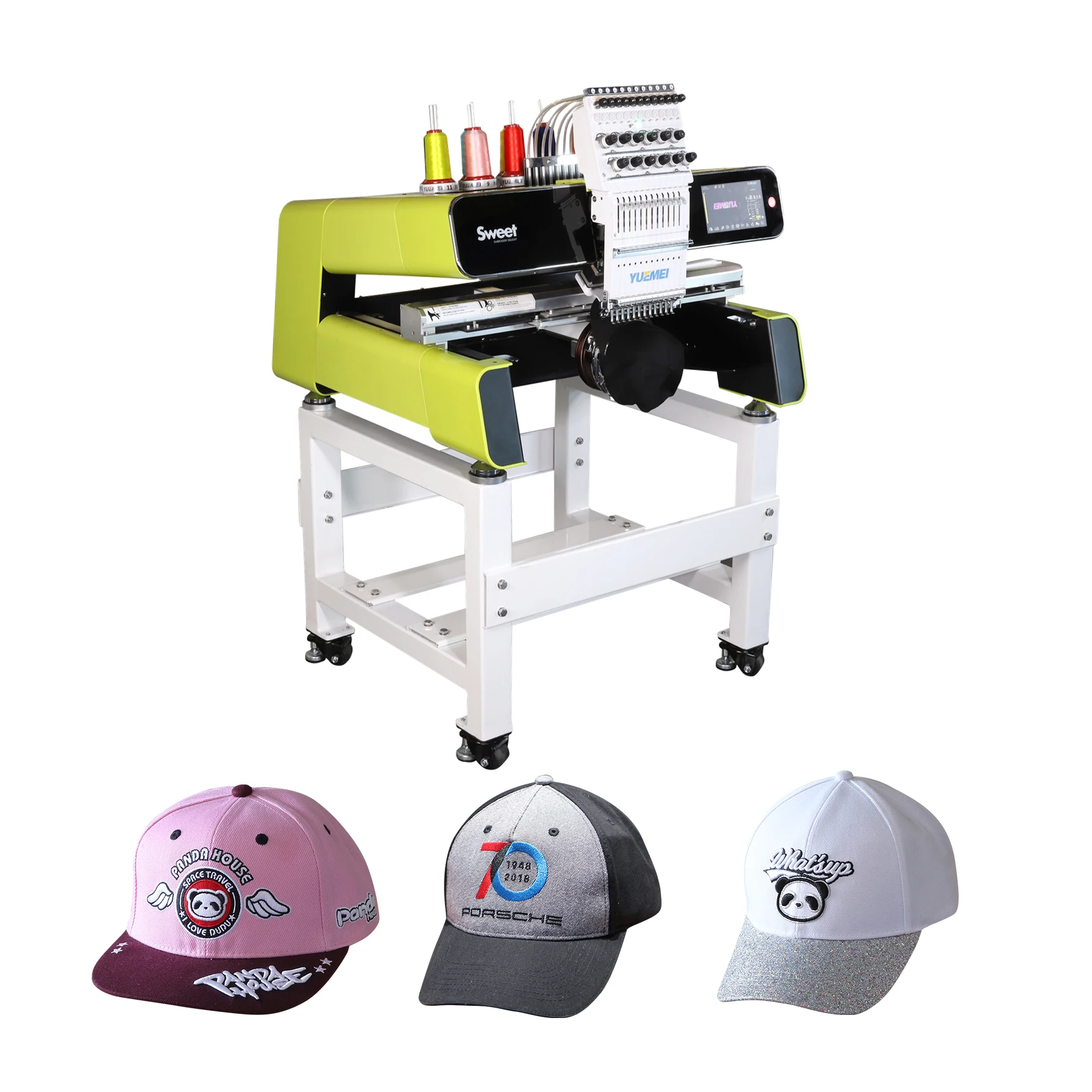 Multi functional embroidery machine high quality single head embroidery caps machine