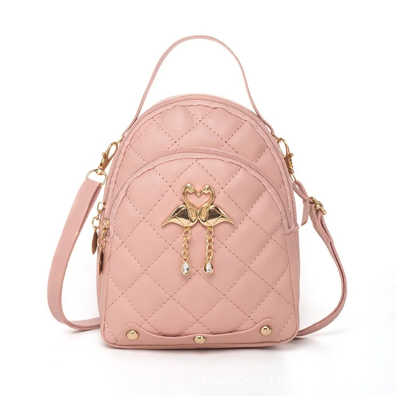 Factory direct sale Wholesale Mini Backpacks Women PU Leather Shoulder Bag Girls Multi-Function Backpack School Backpack