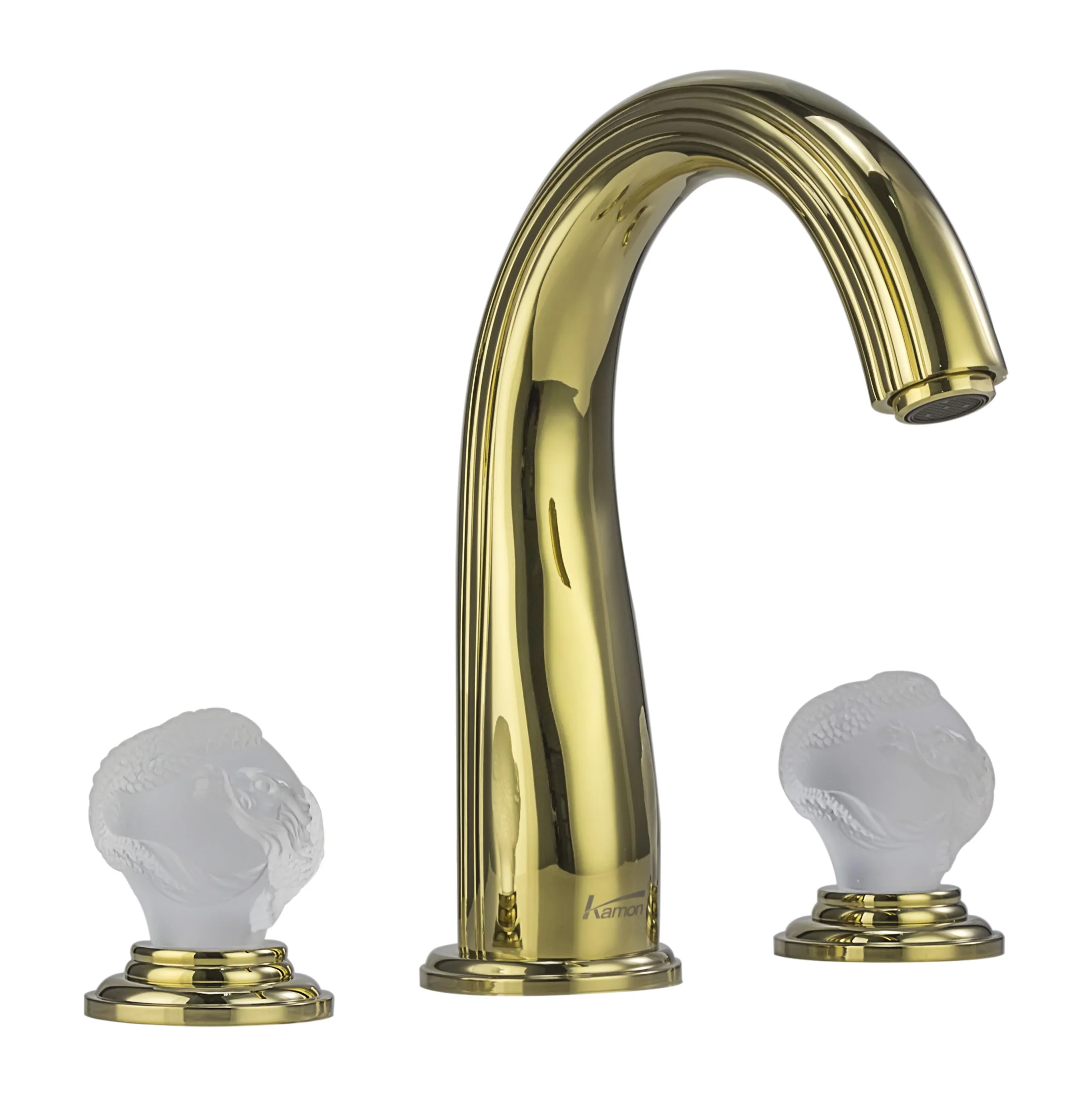 
Kamon New style Popular Tap Glaze Dual Handle Brass European Artistic Basin Faucet 