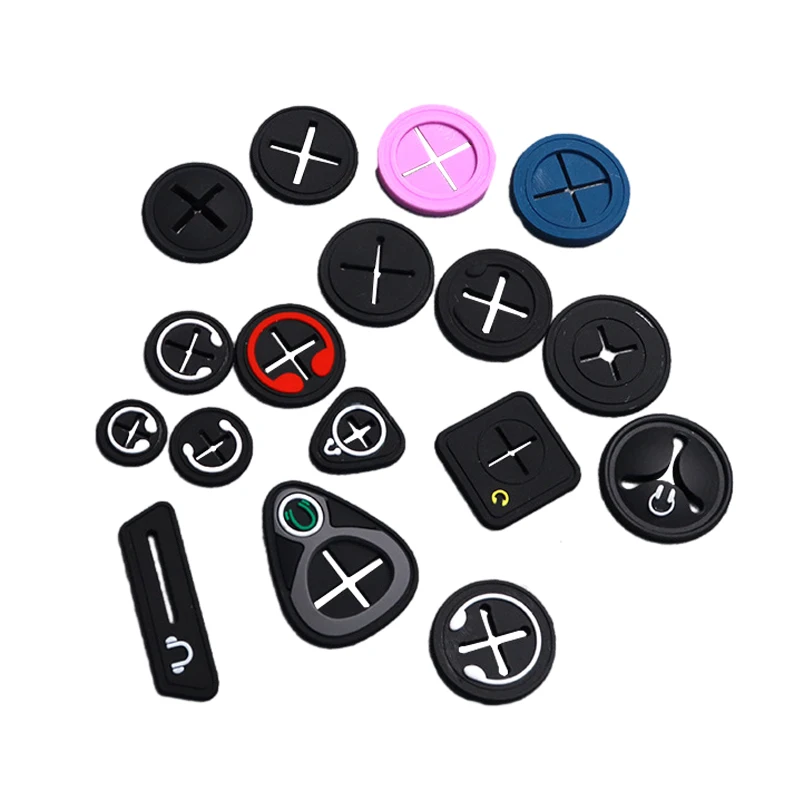 Custom Rubber Earphone Port Hole Patch Wire Buckle Rubber Label Clothing Labels Rubber Eco Friendly Soft Silicon Patch