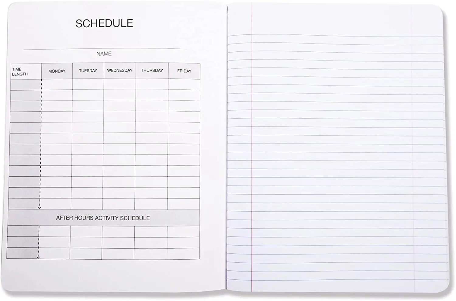 100 Sheet Assorted Marble Colors 4-Pack Basics College Ruled Composition Notebook