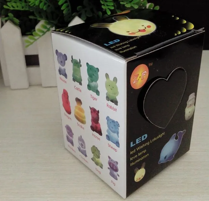 High Quality New Trend Pug Colorful Night Lights Colorful Automatic Conversion LED Light Led up Toys Wholesale for Kids