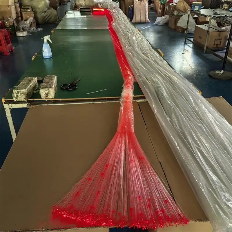 300pcs 3m fiber optic strands diameter 1mm end glow or with dots PMMA plastic optical fiber bundles