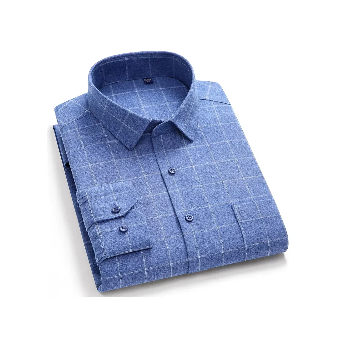 OEM Casual Shirt Non-Iron Red Plaid Slim Shirt 100% Cotton Men Long Sleeve Shirt in Dairy